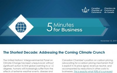 Canadian Chamber of Commerce: Addressing the Coming Climate Crunch