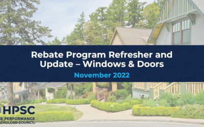 BC Hydro, FortisBC and the Province Rebate Refresher and Update – Windows & Doors